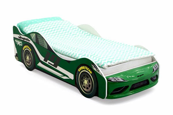 Детская кровать-машина Супра зеленая (Бельмарко)